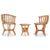 Galleria Design 3 Piece Garden Bistro Set Solid Teak Wood