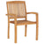 Galleria Design Stacking Garden Dining Chairs 2 pcs Solid Teak Wood