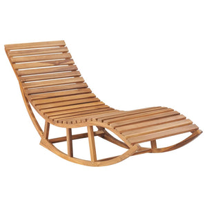 Galleria Design Rocking Sunlounger Solid Teak Wood