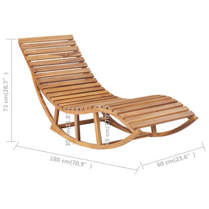 Galleria Design Rocking Sunlounger Solid Teak Wood