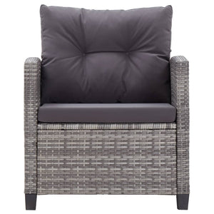 Galleria Design 6 Piece Garden Sofa Set with Cushions Poly Rattan Dark Grey