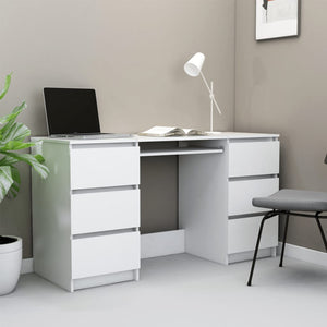 Galleria Design Writing Desk White 140x50x77 cm Engineered Wood