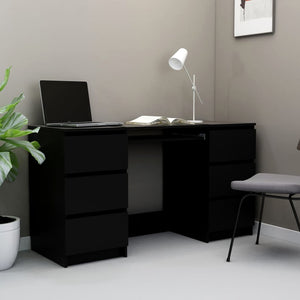 Galleria Design Writing Desk Black 140x50x77 cm Engineered Wood