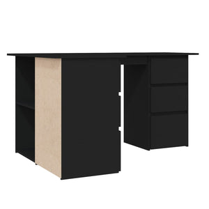 Galleria Design Corner Desk Black 145x100x76 cm Engineered Wood