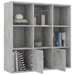 Galleria Design Book Cabinet Concrete Grey 98x30x98 cm Engineered Wood