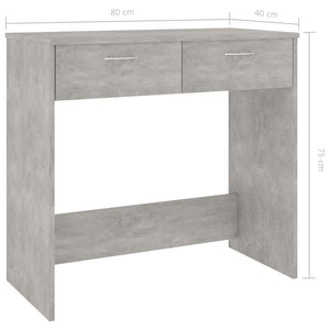 Galleria Design Desk Concrete Grey 80x40x75 cm Engineered Wood