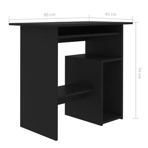 Galleria Design Desk Black 80x45x74 cm Engineered Wood