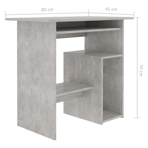 Galleria Design Desk Concrete Grey 80x45x74 cm Engineered Wood