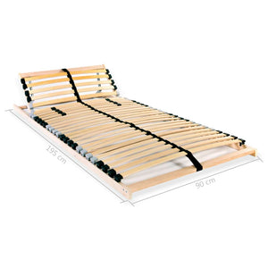 Galleria Design Slatted Bed Bases without Mattress 2 pcs with 28 Slats 90x200 cm