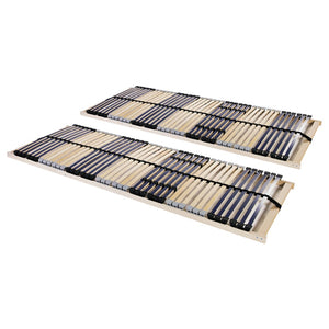 Galleria Design Slatted Bed Bases without Mattress 2 pcs with 42 Slats 90x200 cm