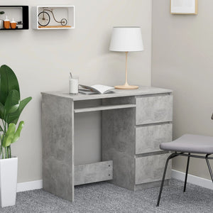 Galleria Design Desk Concrete Grey 90x45x76 cm Engineered Wood