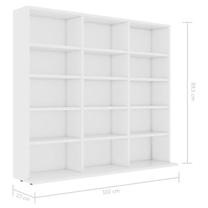 Galleria Design CD Cabinet White 102x23x89.5 cm Engineered Wood