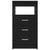 Galleria Design Drawer Cabinet Black 40x50x76 cm Engineered Wood