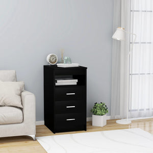 Galleria Design Drawer Cabinet Black 40x50x76 cm Engineered Wood