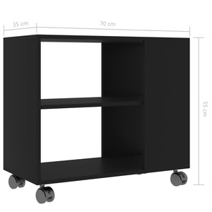 Galleria Design Side Table Black 70x35x55 cm Engineered Wood