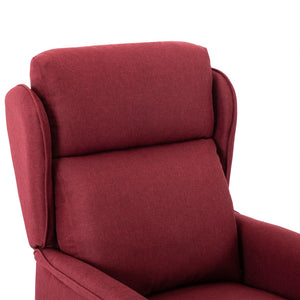 Galleria Design Recliner Chair Wine Red Fabric