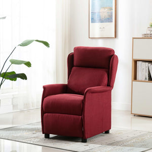 Galleria Design Recliner Chair Wine Red Fabric