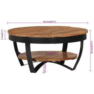 Galleria Design Coffee Table 65x65x32 cm Solid Acacia Wood