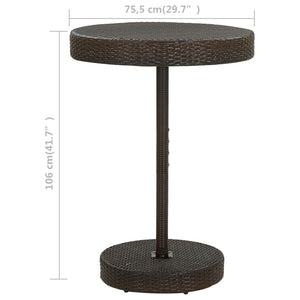 Galleria Design Garden Table Brown 75.5x106 cm Poly Rattan