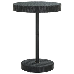 Galleria Design Garden Table Black 75.5x106 cm Poly Rattan