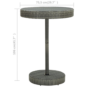 Galleria Design Garden Table Grey 75.5x106 cm Poly Rattan