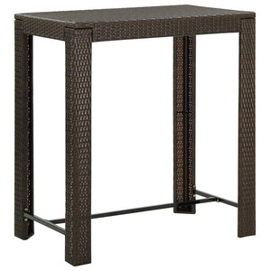 Galleria Design Garden Bar Table Brown 100x60.5x110.5 cm Poly Rattan