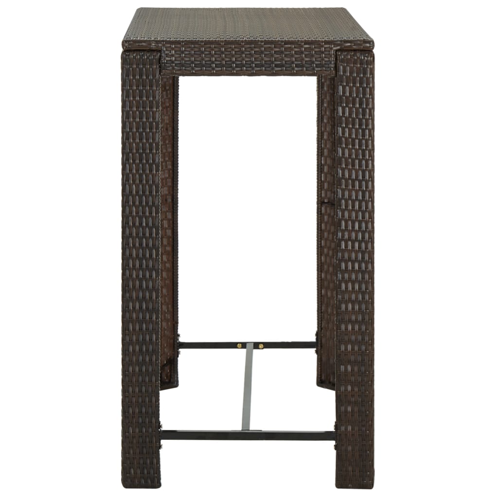 Galleria Design Garden Bar Table Brown 100x60.5x110.5 cm Poly Rattan