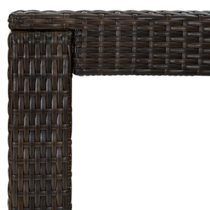 Galleria Design Garden Bar Table Brown 100x60.5x110.5 cm Poly Rattan