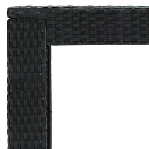 Galleria Design Garden Bar Table Black 100x60.5x110.5 cm Poly Rattan