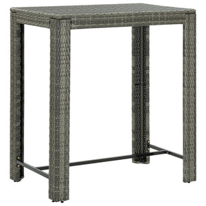 Galleria Design Garden Bar Table Grey 100x60.5x110.5 cm Poly Rattan