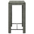 Galleria Design Garden Bar Table Grey 100x60.5x110.5 cm Poly Rattan