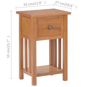 Galleria Design Magazine Table with Drawer 35x27x55 cm Solid Oak Wood