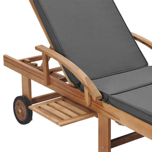 Galleria Design Sun Loungers with Cushions 2 pcs Solid Teak Wood Dark Grey