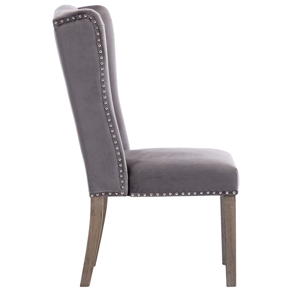 Galleria Design Dining Chair Grey Velvet