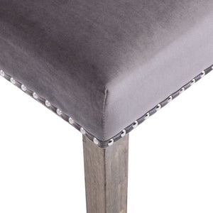 Galleria Design Dining Chair Grey Velvet