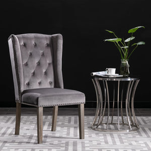 Galleria Design Dining Chair Grey Velvet