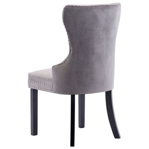 Galleria Design Dining Chairs 2 pcs Grey Velvet