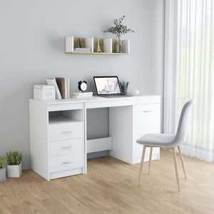 Galleria Design Desk White 140x50x76 cm Engineered Wood