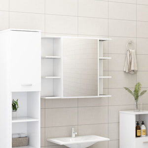 Galleria Design Bathroom Mirror Cabinet White 80x20.5x64 cm Engineered Wood