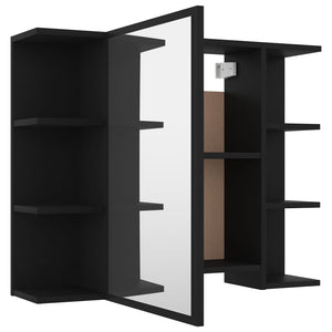 Galleria Design Bathroom Mirror Cabinet Black 80x20.5x64 cm Engineered Wood