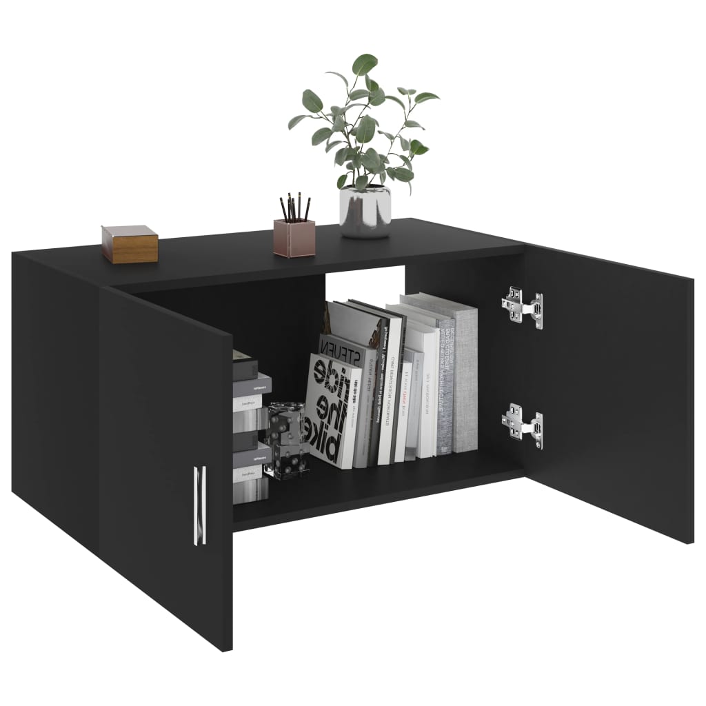 Galleria Design Wall Mounted Cabinet Black 80x39x40 cm Engineered Wood