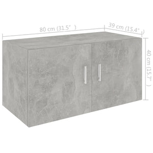 Galleria Design Wall Mounted Cabinet Concrete Grey 80x39x40 cm Engineered Wood