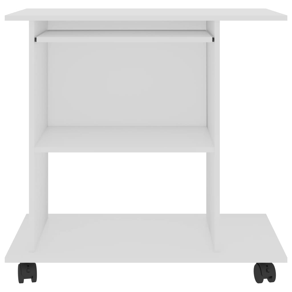 Galleria Design Computer Desk White 80x50x75 cm Engineered Wood