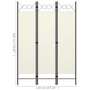 Galleria Design 3-Panel Room Divider White 120x180 cm