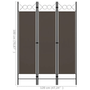 Galleria Design 3-Panel Room Divider Anthracite 120x180 cm