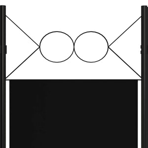 Galleria Design 3-Panel Room Divider Black 120x180 cm