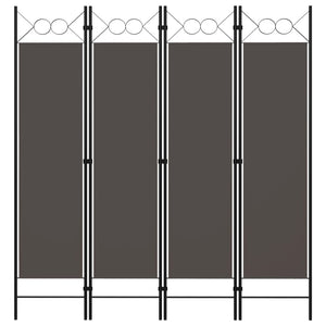 Galleria Design 4-Panel Room Divider Anthracite 160x180 cm