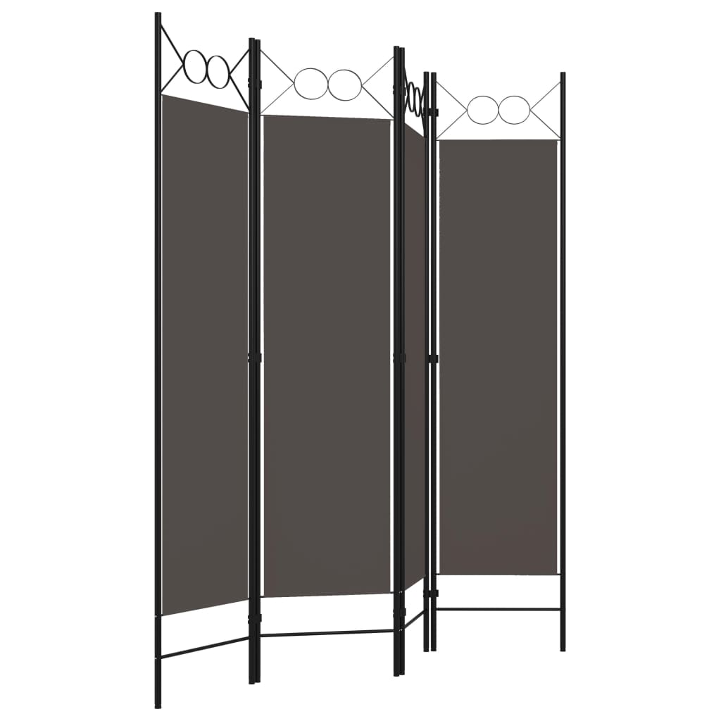 Galleria Design 4-Panel Room Divider Anthracite 160x180 cm