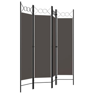 Galleria Design 4-Panel Room Divider Anthracite 160x180 cm