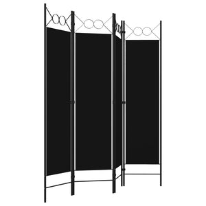 Galleria Design 4-Panel Room Divider Black 160x180 cm